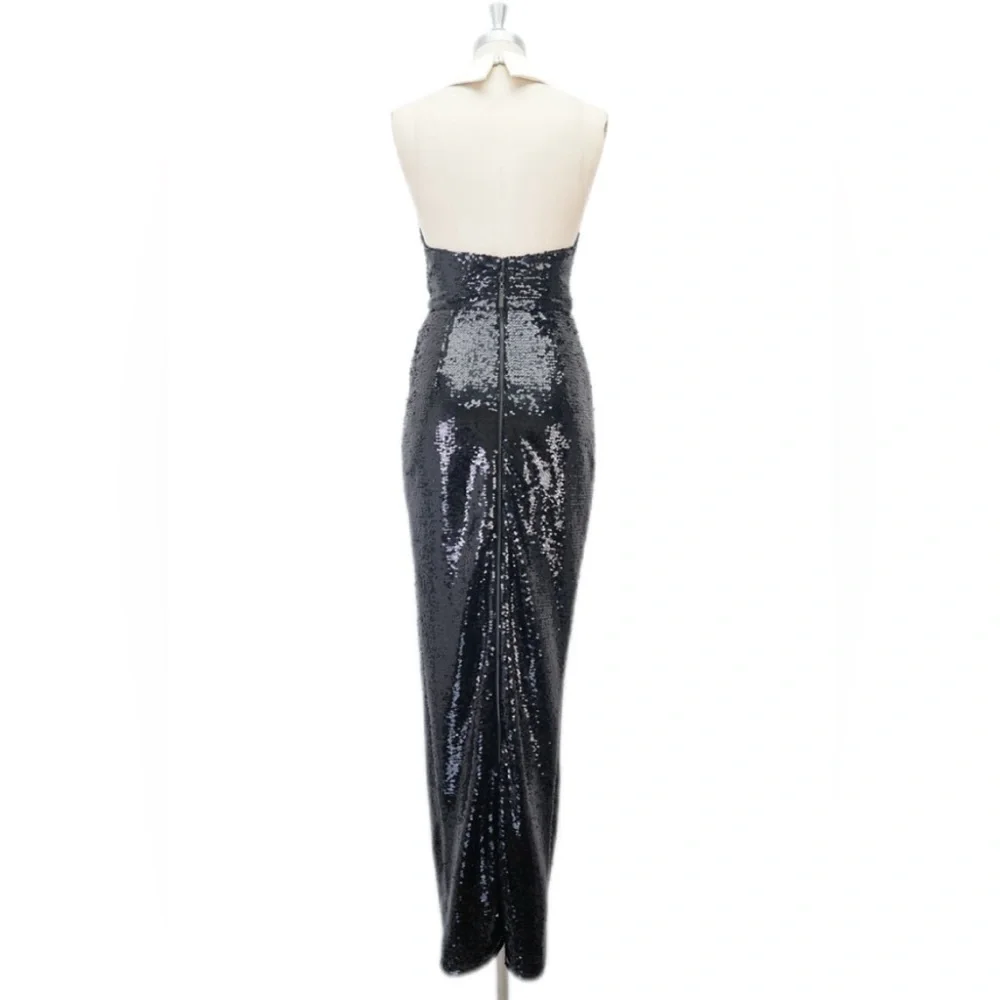 NWOT Bronx and Banco Wednesday Sequin Halterneck Maxi Dress Elegant - Picture 10 of 17